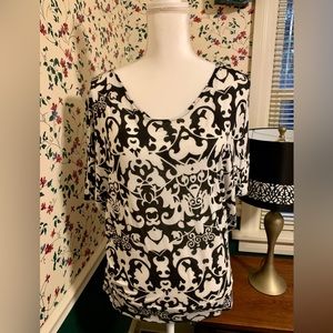 VINTAGE COUTURE black and white top size M